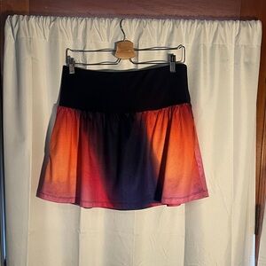 PGA Black and Orange Gradient Golf Skirt